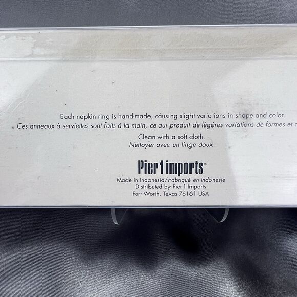 Pier 1 Imports 4Pcs Tamarind Wooden Napkin Rings Brown Tan Handmade‎ Gifts Fall - Picture 8 of 10